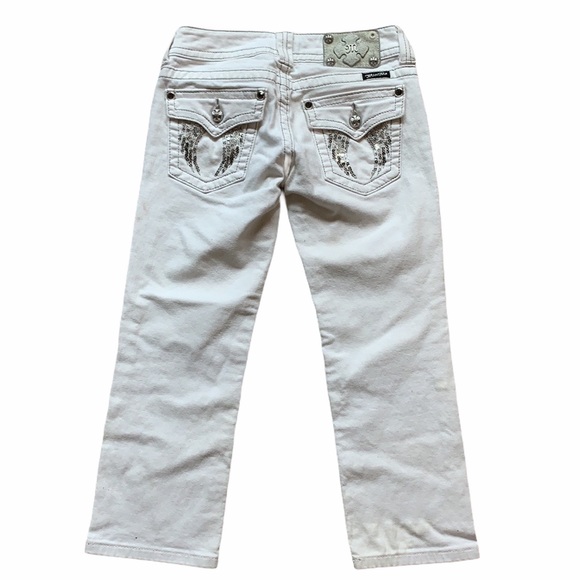 Miss Me Denim - Mises Me White Capri Denim Jeans